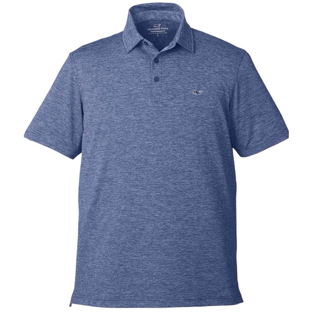 Vineyard‎ Vines Performance Destin Stripe Sankaty Polo Shirt Blue Mens 2XL